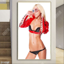 Tranh người mẫu bikini nóng bỏng treo trang trí spa