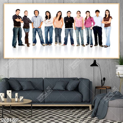 Tranh những chàng trai và cô gái treo spa