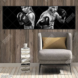 Tranh spa hai võ sỹ boxing in uv