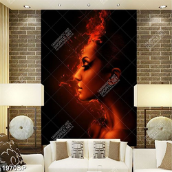 Tranh nghệ thuật treo spa cô gái rực lữa