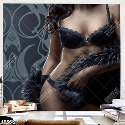 Tranh spa người mẫu bikini gợi cảm in uv