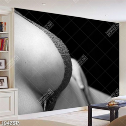 Tranh nghệ thuật trắng đen vòng một căng tròn gợi cảm