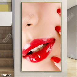 Tranh spa đôi môi đỏ gợi cảm