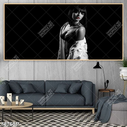 Tranh spa nghệ thuật trắng đen người mẫu bikini gợi cảm