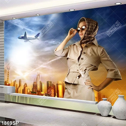 Tranh spa cô nàng mang kính sành điệu in canvas