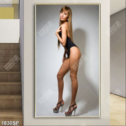 Tranh người mẫu bikini gợi cảm trang trí spa