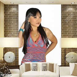 Tranh cô gái Châu Á xinh đẹp