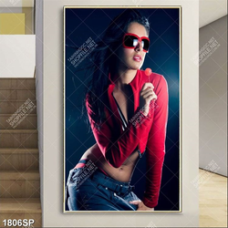 Tranh cô nàng cá tính treo tường spa