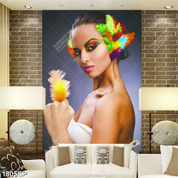 Tranh cô gái make up nghệ thuật file psd