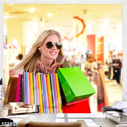 Tranh người mẫu bikini nóng bỏng in uv