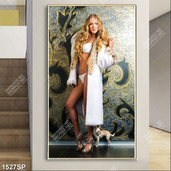 Tranh người mẫu bikini xinh đẹp quyến rũ treo tường spa