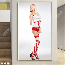 Tranh cô nàng xinh đẹp gợi cảm treo tường spa