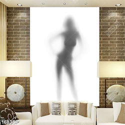 Tranh nghệ thuật cô gái sau tấm kính treo spa