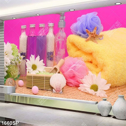 Tranh đẹp treo spa muối và hoa