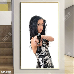 Tranh cô nàng cá tính in canvas