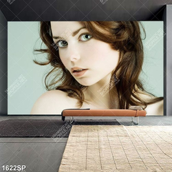 Tranh cô gái với đôi mắt đẹp trang trí tường spa