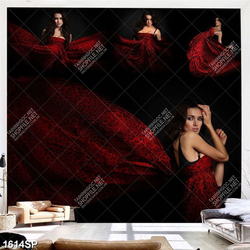 Tranh cô gái quyến rũ với nhiều cách tạo dáng