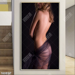 Tranh người mẫu bán nude gợi cảm treo spa