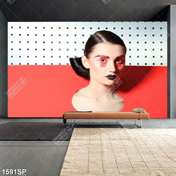 Tranh người mẫu trang điểm nghệ thuật