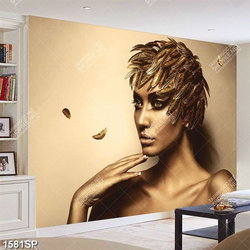 Tranh in uv người mẫu make up ấn tượng treo spa