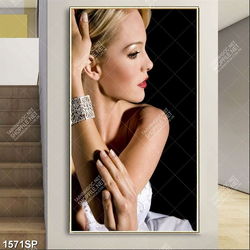 Tranh cô gái xinh đẹp treo spa