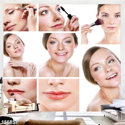 Tranh bộ ghép người mẫu make up