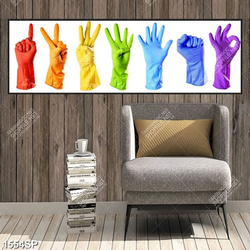 Tranh khổ ngang những đôi tay sắc màu