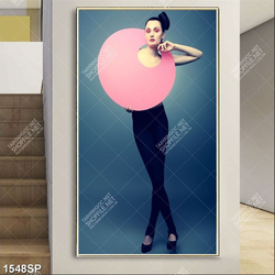 Tranh cô gái tạo dáng nghệ thuật treo spa