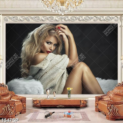 Tranh người mẫu sexy trang trí spa