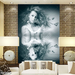 Tranh cô gái xinh đẹp mờ ảo treo tường spa