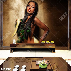 Tranh người mẫu quấn chăn mờ ảo treo tường spa