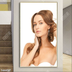 Tranh canvas cô gái xinh đẹp cuốn hút treo spa
