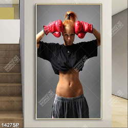 Tranh spa nữ boxing với thân hình săn chắc