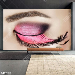 Tranh đôi mắt make up nghệ thuật treo spa