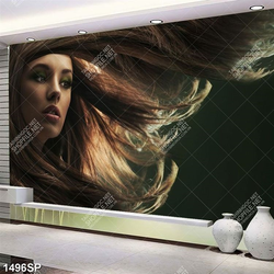 Tranh cô gái xinh đẹp bung xõa mái tóc