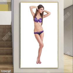 Tranh người mẫu bikini xinh đẹp treo spa