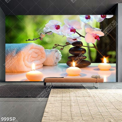 Tranh spa hoa đá nến