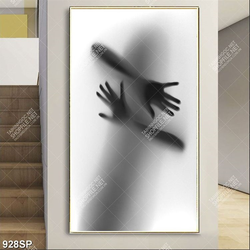 Tranh đôi bàn tay nghệ thuật trắng đen treo spa
