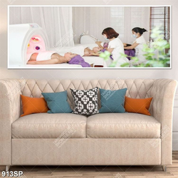 Tranh các cô gái nằm chăm sóc da trong spa