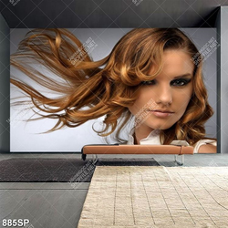 Tranh người mẫu tóc xõa tóc tung bay treo spa