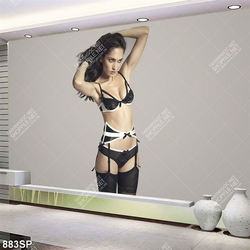 Tranh cô người mẫu bikini treo spa