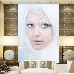 Tranh spa người mẫu makeup đẹp với mái tóc trắng