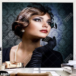 Tranh thiếu nữ xinh đẹp theo phong cách cổ điển treo spa