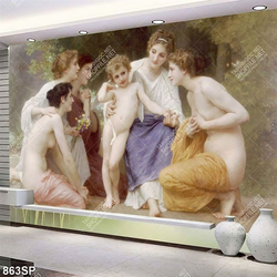 Tranh những thiếu nữ xinh đẹp khỏa thân treo spa