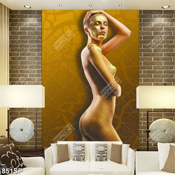 Tranh người mẫu nude tạo dáng nghệ thuật treo tường spa