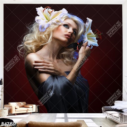 Tranh người mẫu tóc spa đẹp