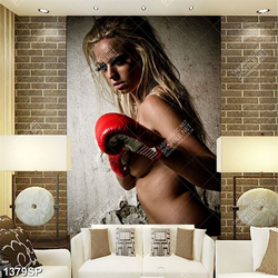 Tranh nữ boxing sexy treo spa