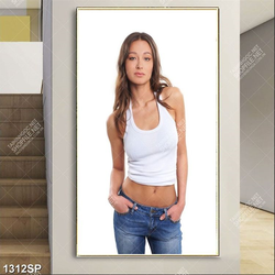 Tranh cô gái trẻ xinh đẹp treo tường spa