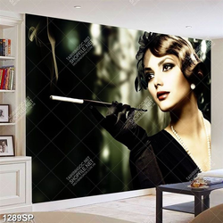 Tranh cô gái theo phong cách cổ điển sang trọng treo tường spa