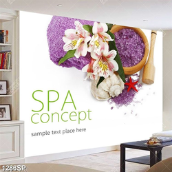 Tranh spa muối và hoa